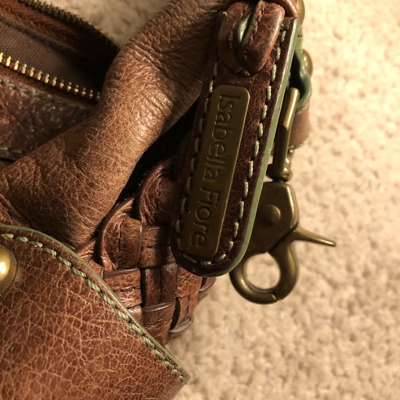 Isabella Fiore Studded Brown Leather Shoulder Bag - Picture 7 of 7